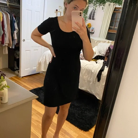 Olivia Rae Black Teeshirt Dress